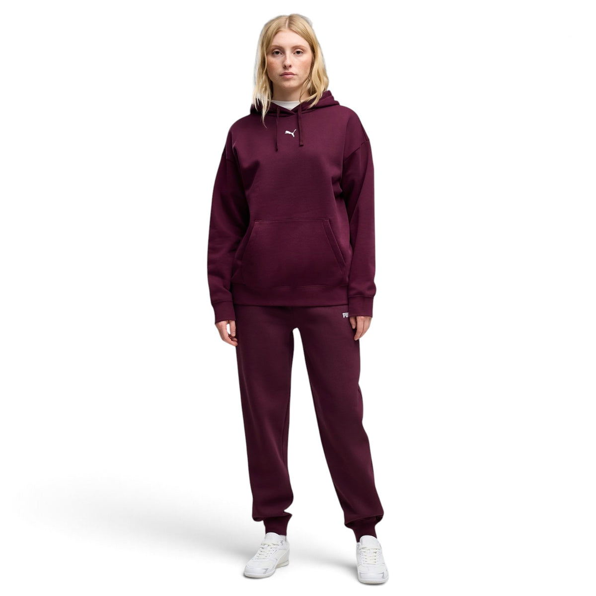 Puma W ESS Center Cat LG Relax Hoody Mrn