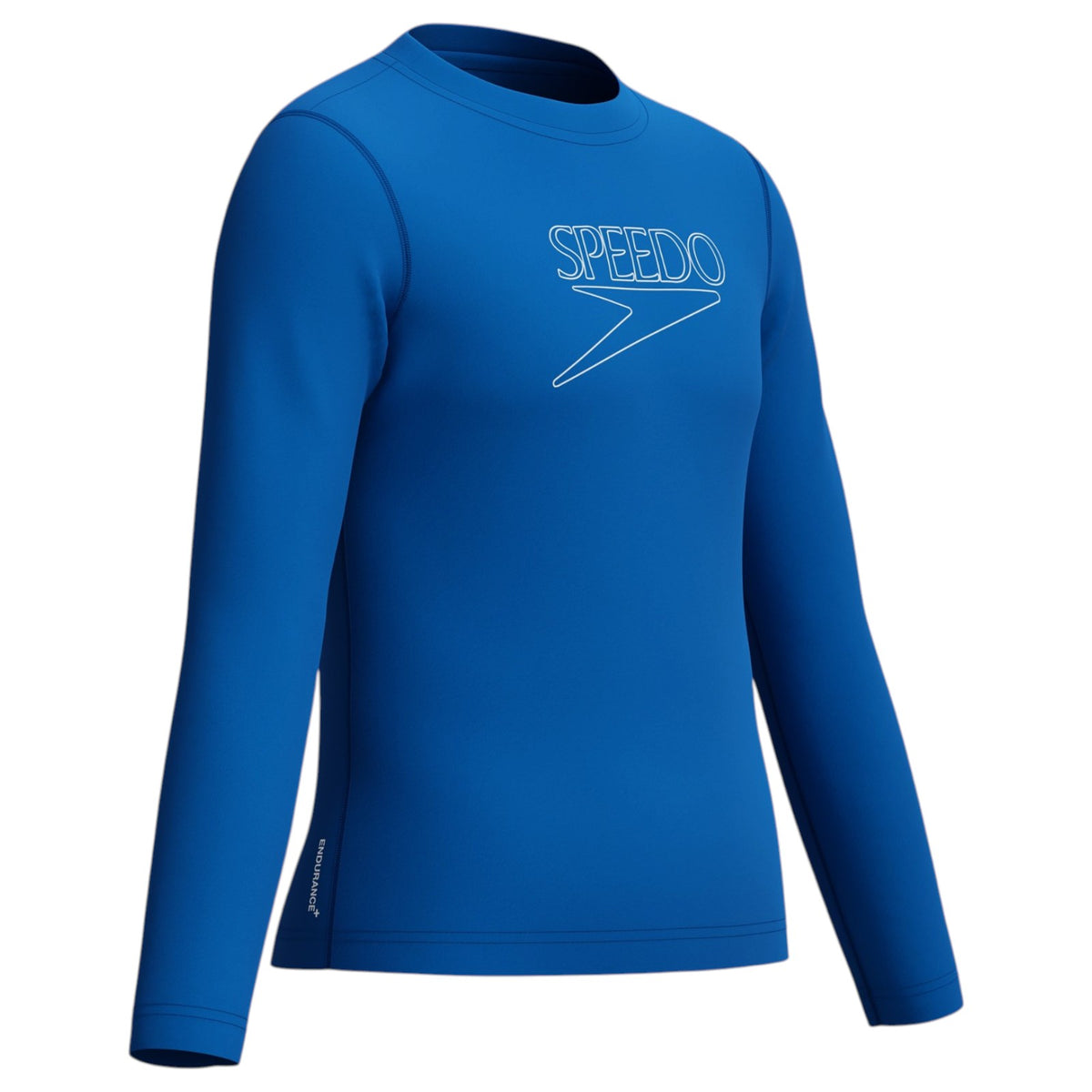 Speedo Kids LS Logo Rash Guard Blue