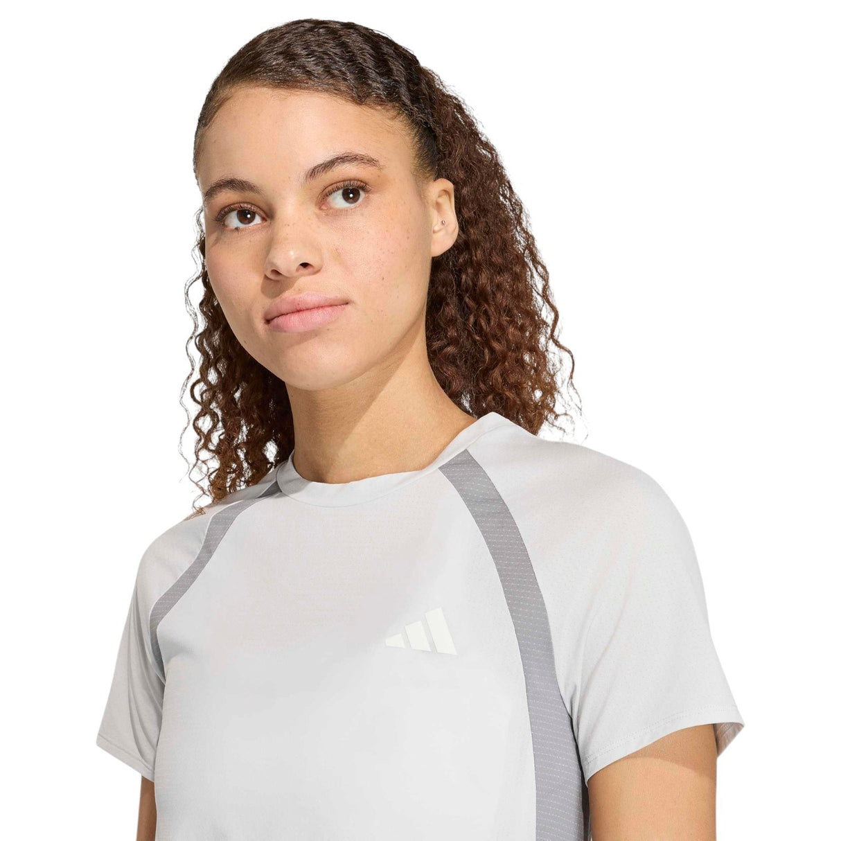 adidas Womens ADIZERO A Tee Grey