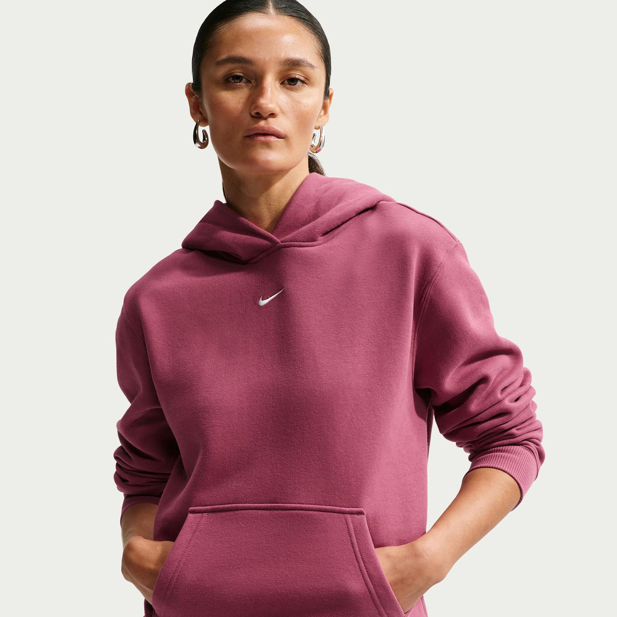 Nike W STDO FLC MW STD PO Hoodie Pink
