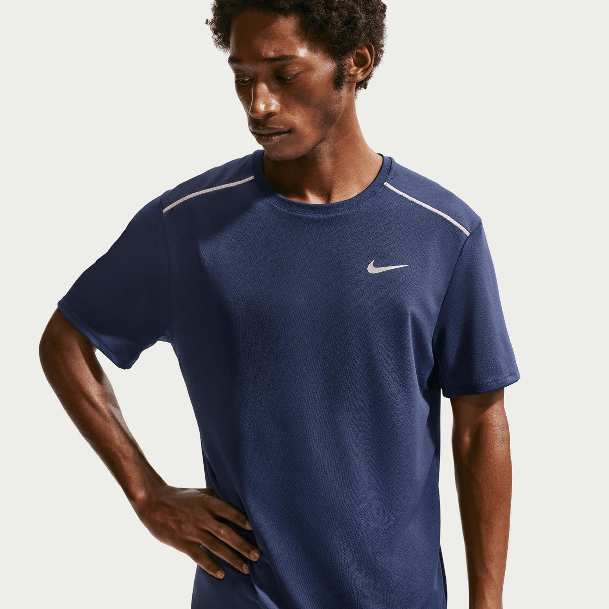Nike Mens DF UV Miler SS Top Navy