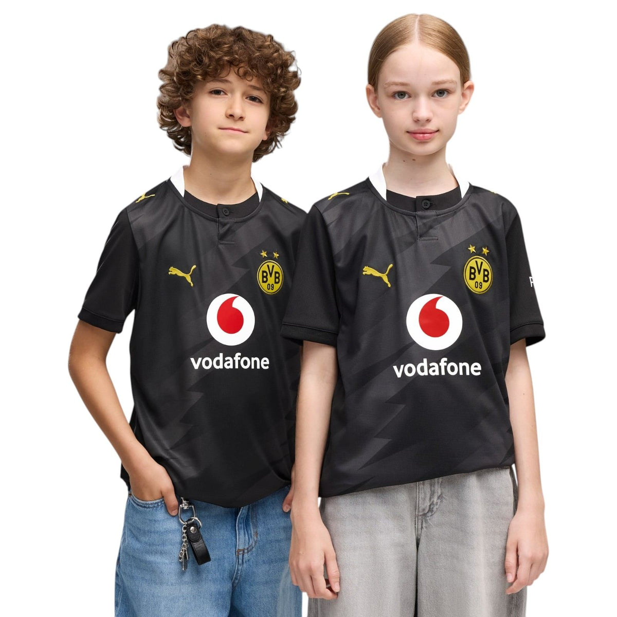 Puma BVB 26 Kids Away Jersey Black