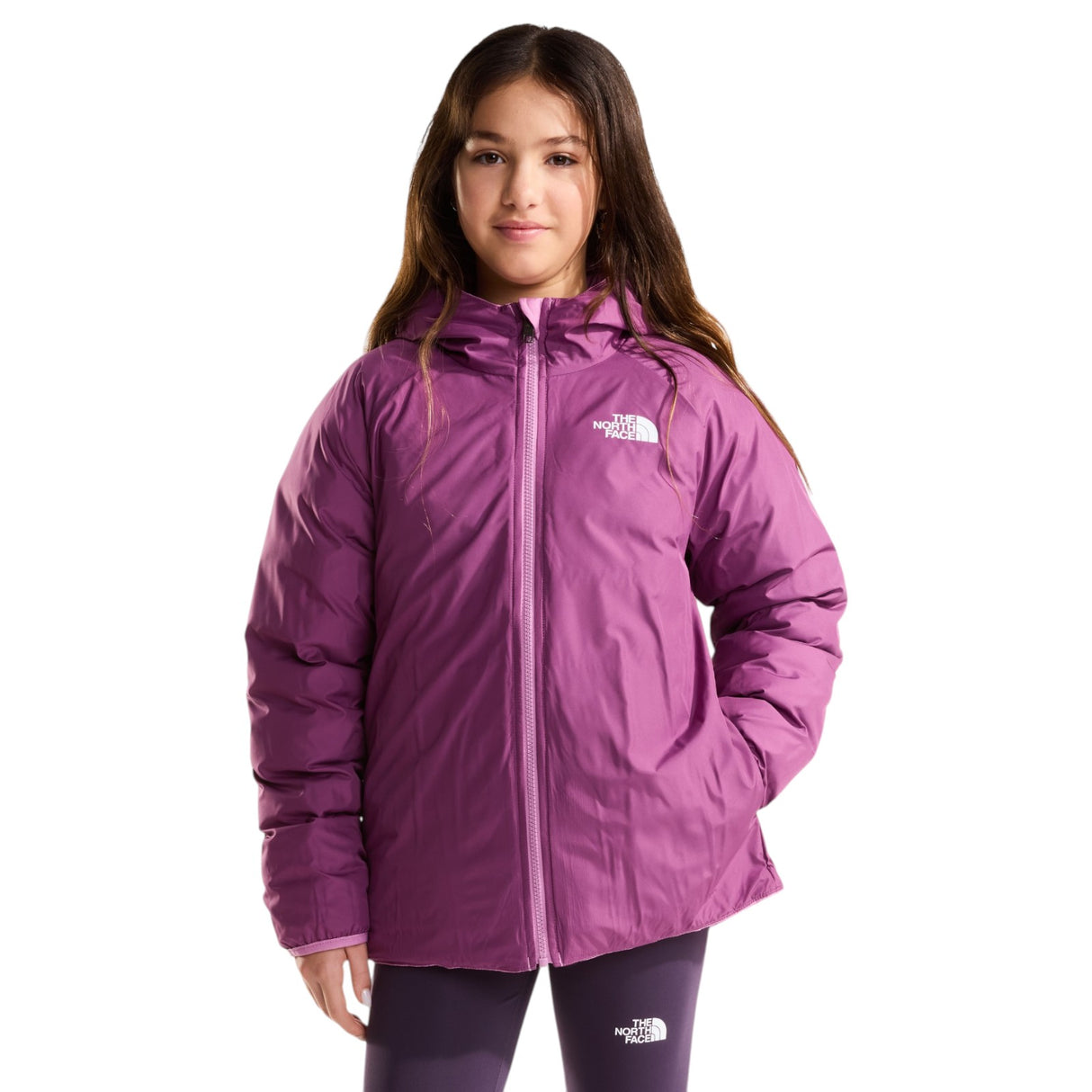TNF Girl Reversible Perrito Hdy Jckt Pnk