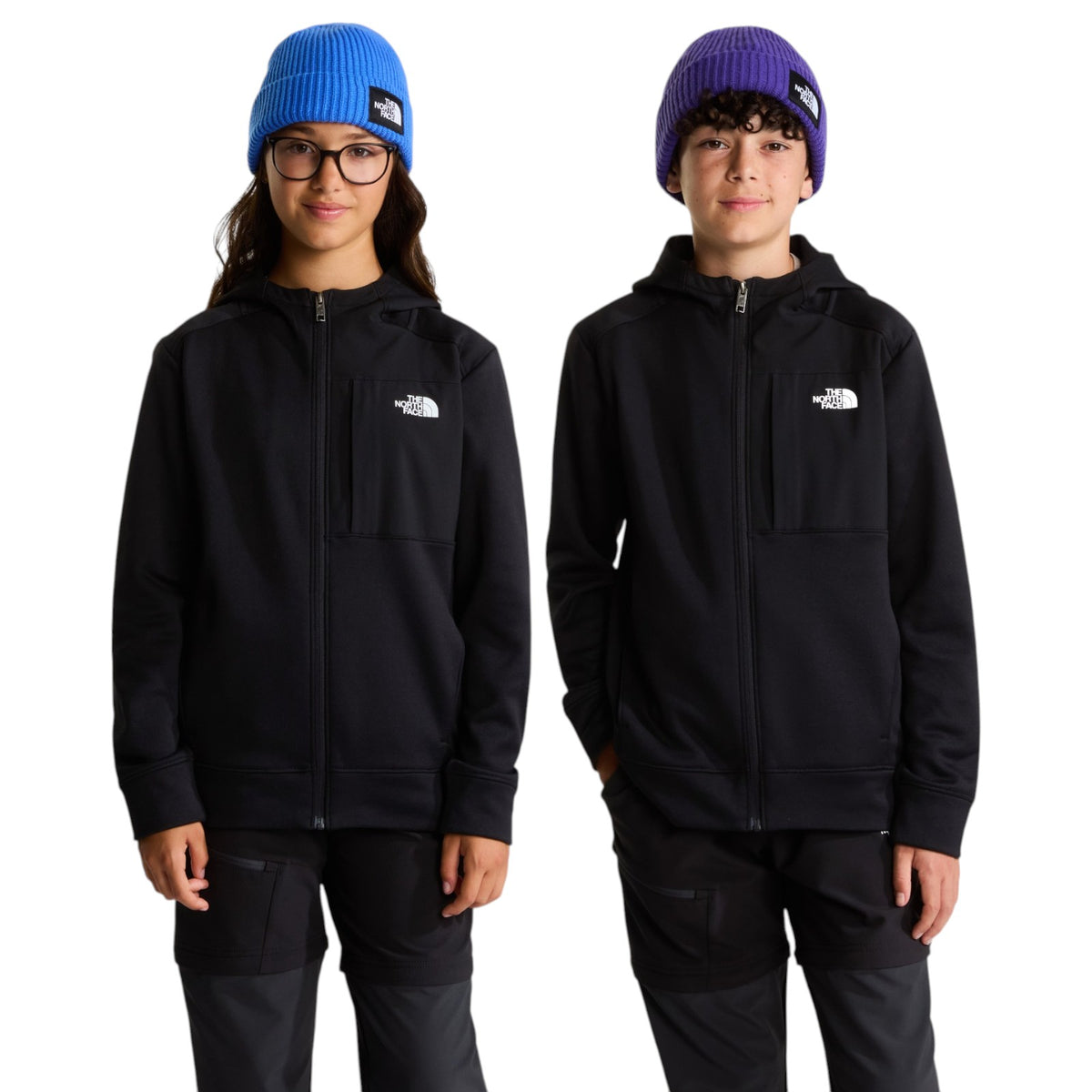 TNF Teen Performance Flce FZ Hoody Black