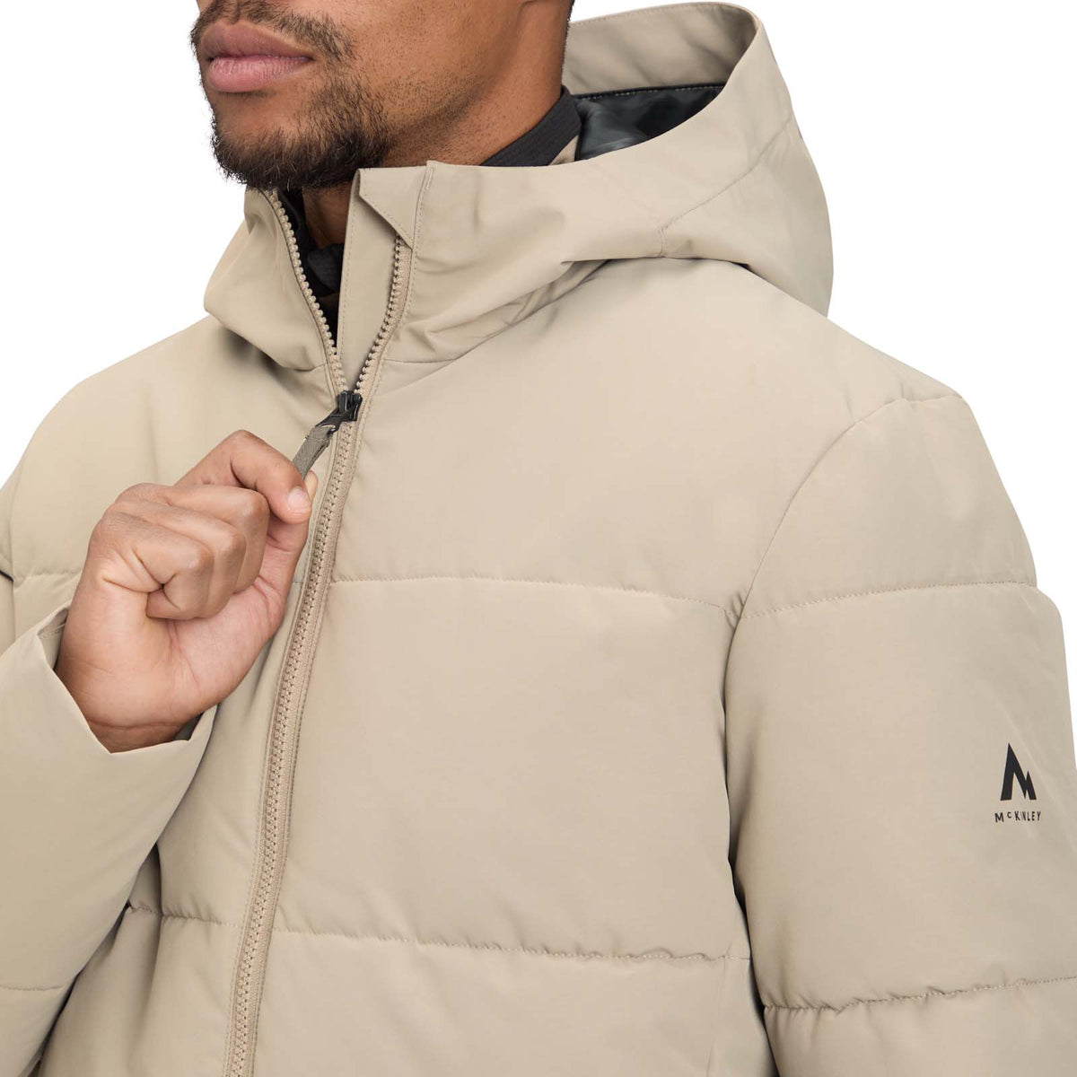 McKinley Liam Mens Full-Zip Padded Hooded Ski Jacket