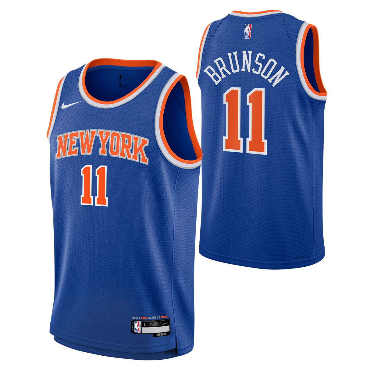 Nike Knicks Brunson 11 Kids Icon Jsy Blu