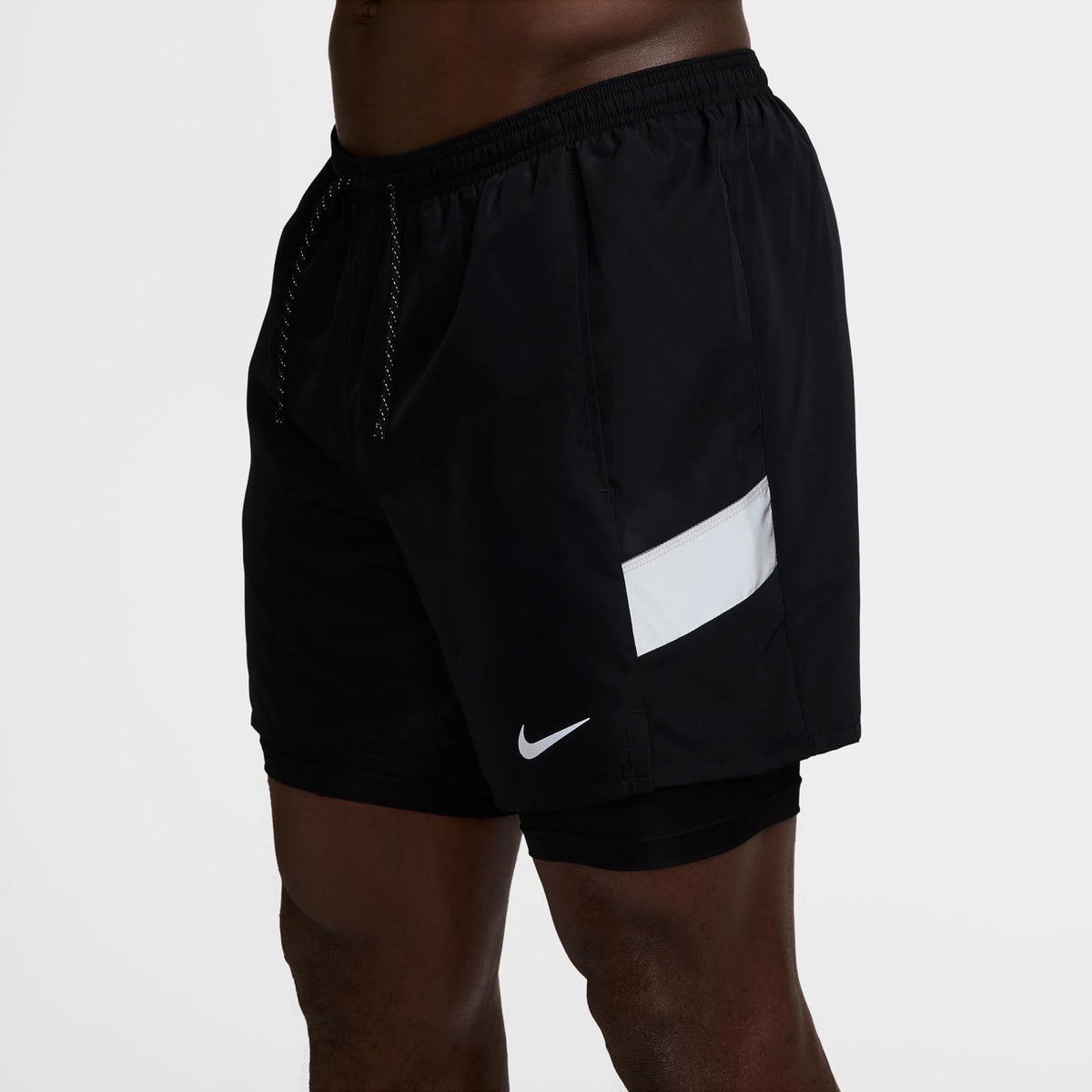 NIKE MENS DF MILER WNT 5IN2IN1 SHRT Blk