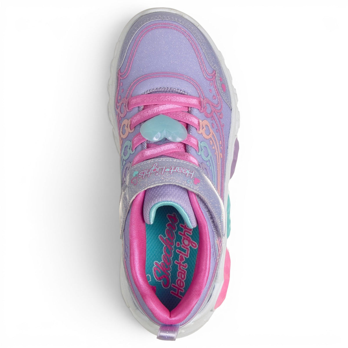 Skechers Enchanted Heart Lights Jr G Pur