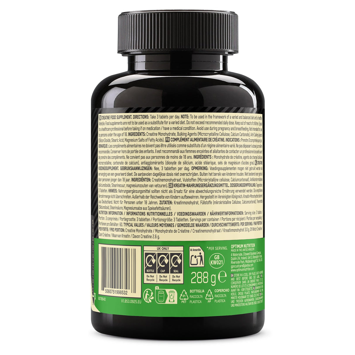 Optimum Nutrition ON Creatine 180 tabs