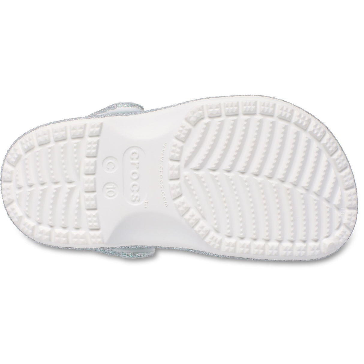 Crocs Classic Glitter Clog Junior Kids Beach White