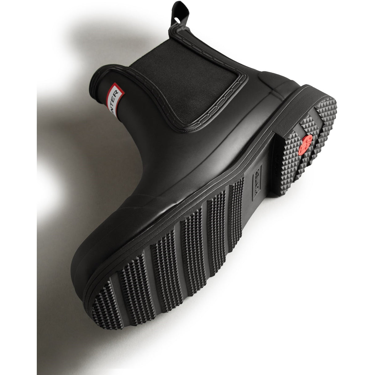 Hunter Mens Commando Chelsea Boots Black