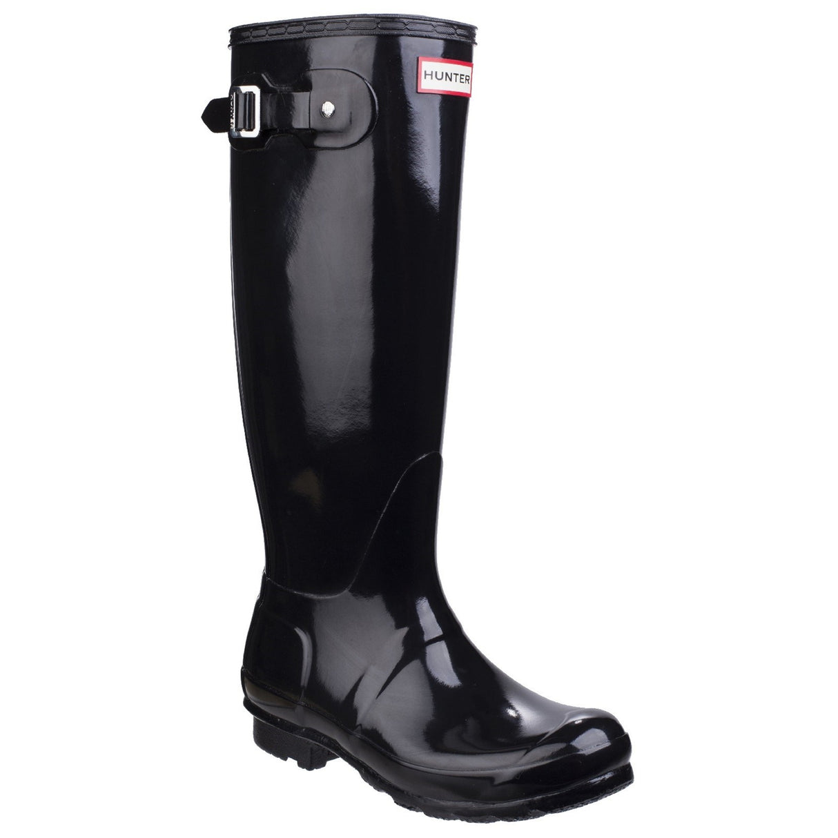 Hunter Womens Original Tall Gloss Wellington Boots Black