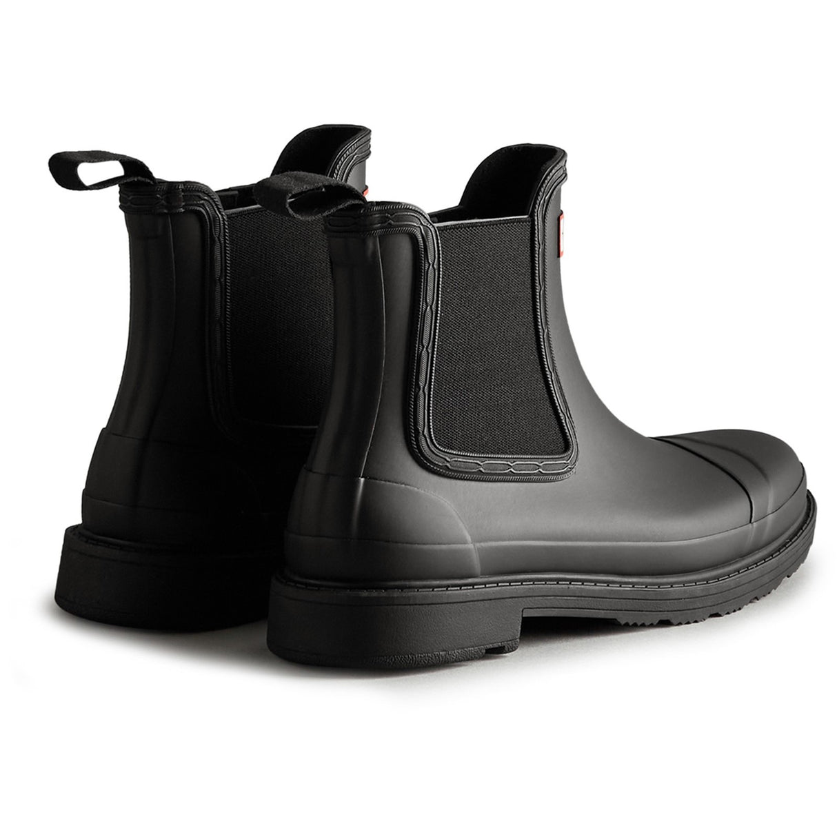 Hunter Womens Commando Chelsea Boots Black