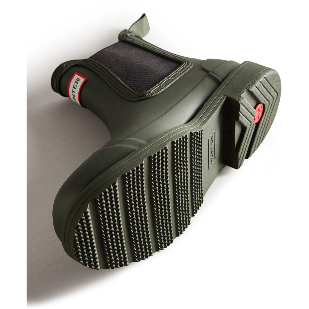 Hunter Womens Commando Chelsea Boots Dark Olive