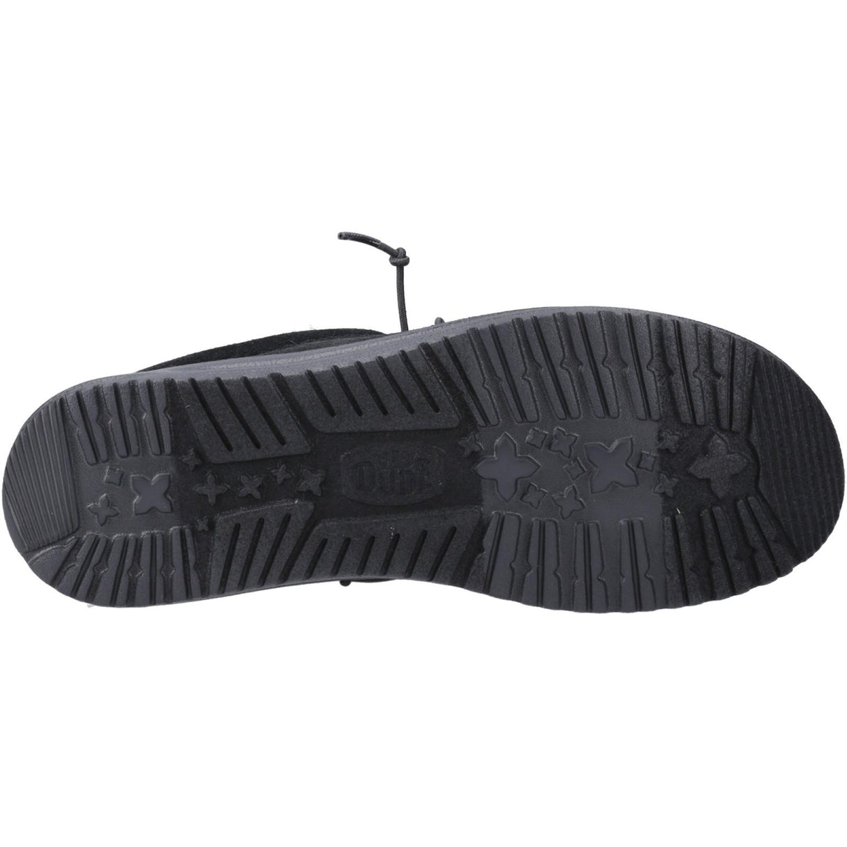 HEYDUDE Mens Wally Suede Shoes Black