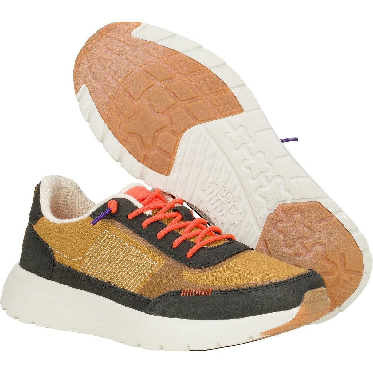 HEYDUDE Mens Sirocco Alta Hype Trainers Walnut