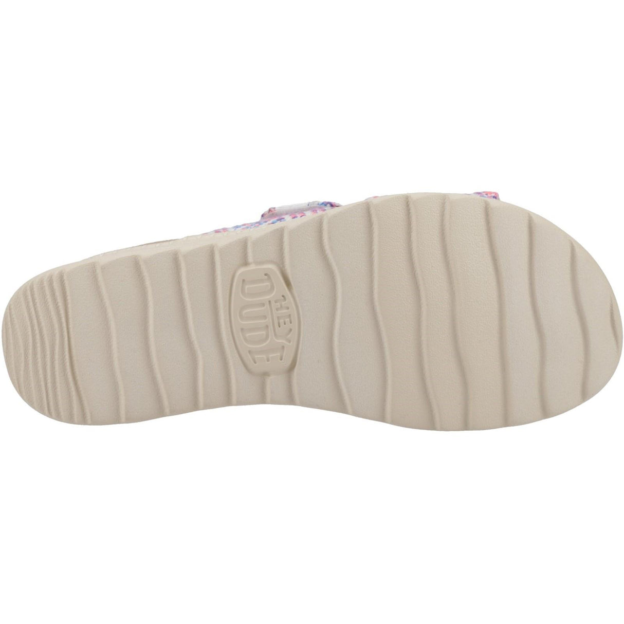 HEYDUDE Womens Delray Slide Surf Baja Sandal Blue/Pink/Multi