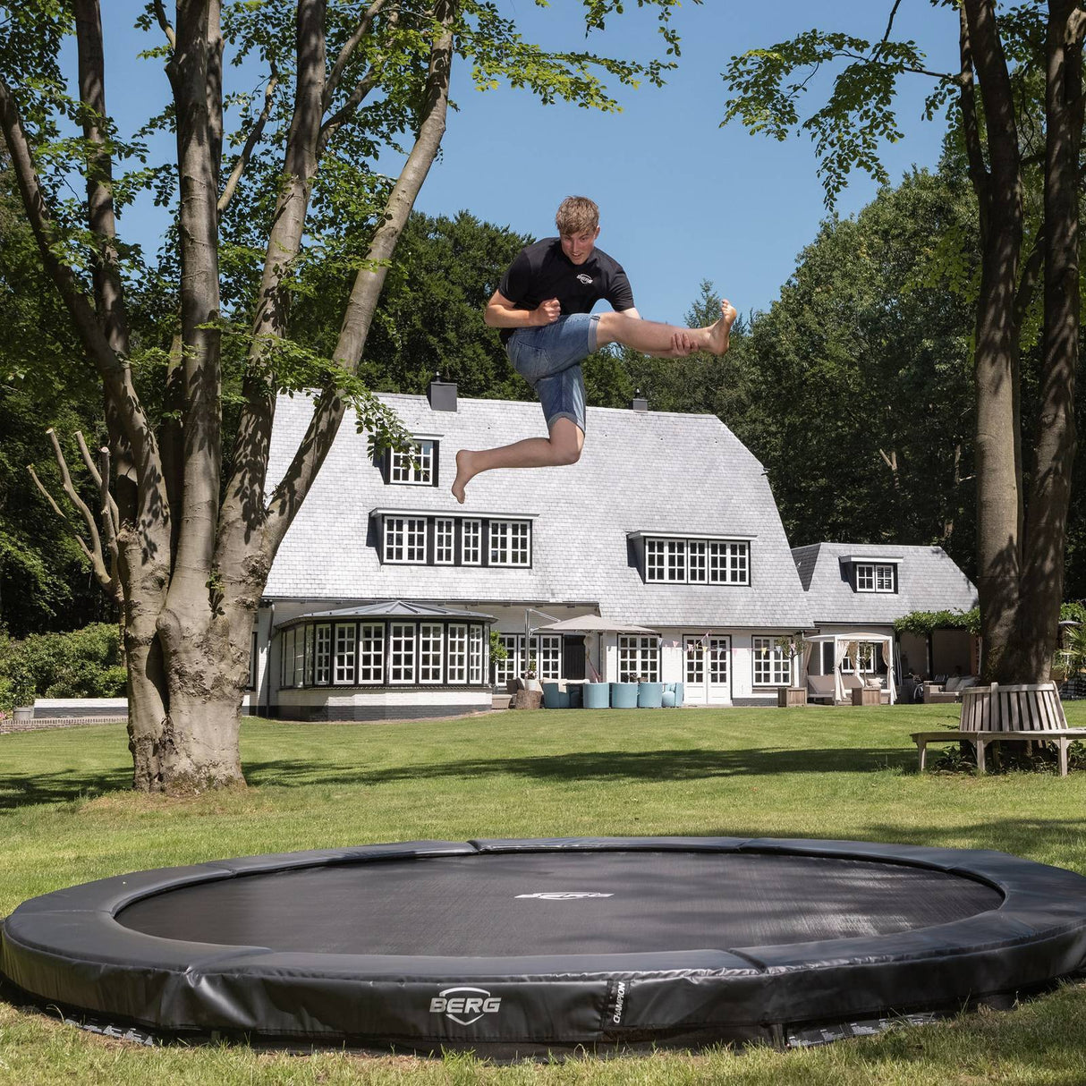 BERG SPORTS Elite InGround 380 Trampoline Grey