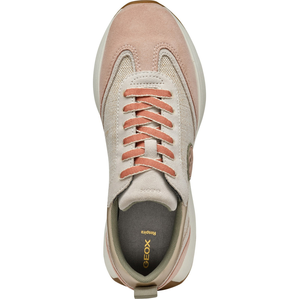 Geox Womens D AMABEL SNEAKERS Light Sand/Light Taupe