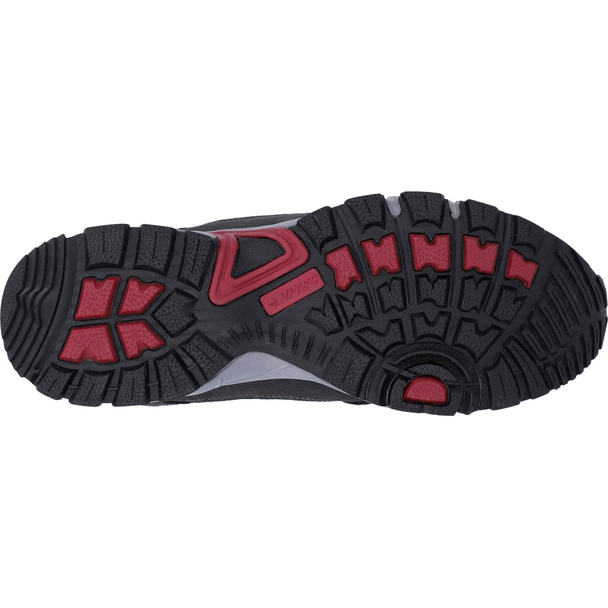 Hi-Tec Mens Auckland Lite Shoes Graphite Grey/Dark Red
