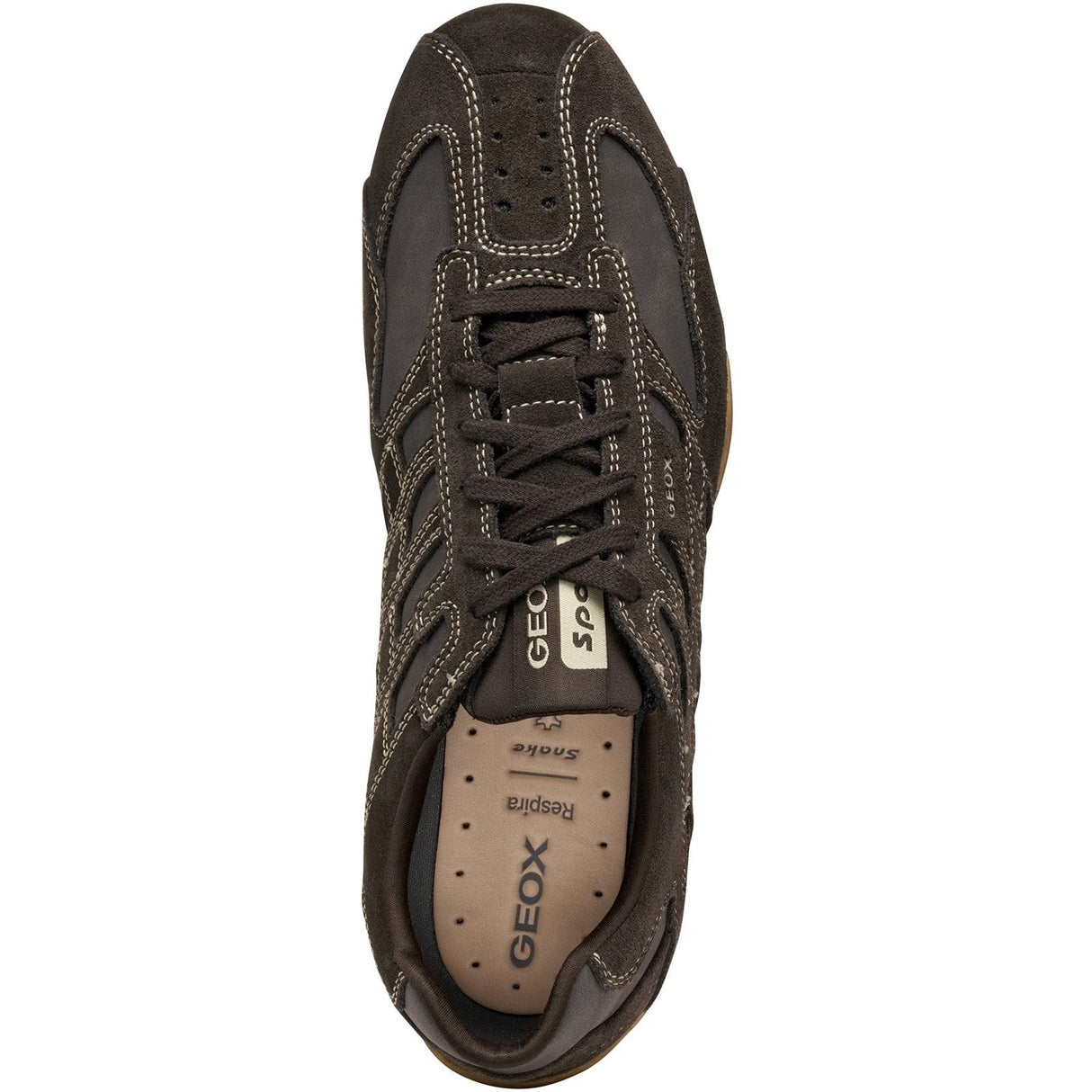 Geox Unisex U SNAKE ORIGINAL SNEAKERS Dark Brown