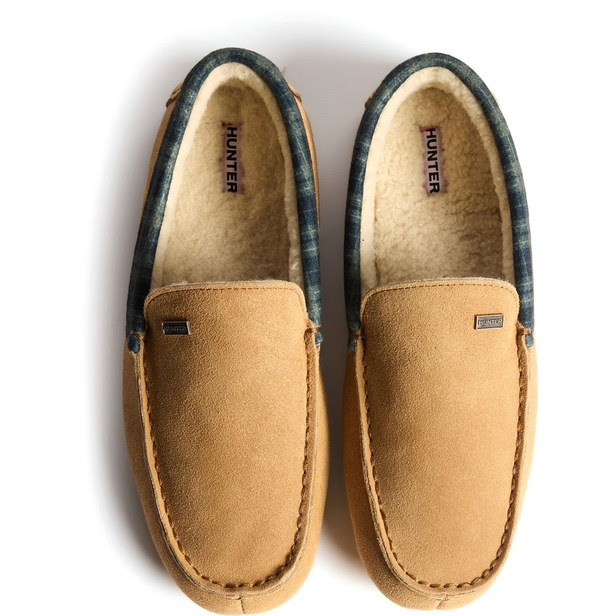 Hunter Mens Moccassin Slipper Biscuit