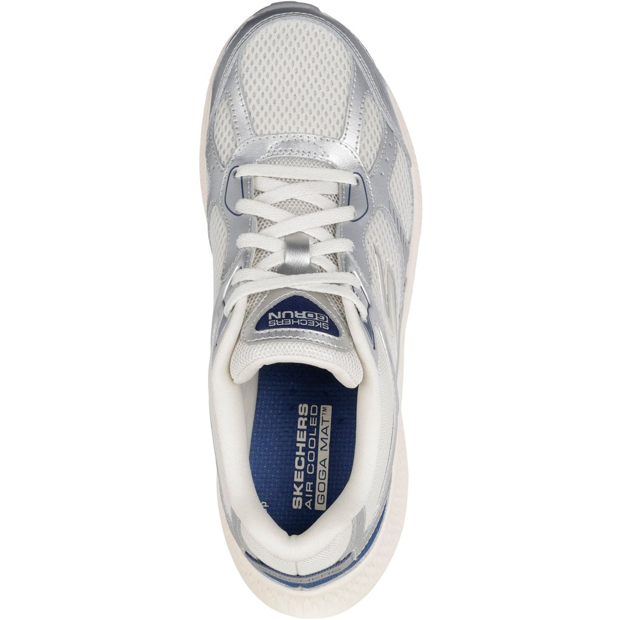 Skechers Womens GO RUN Consistent 2.0 Volt Trainer Silver/Navy