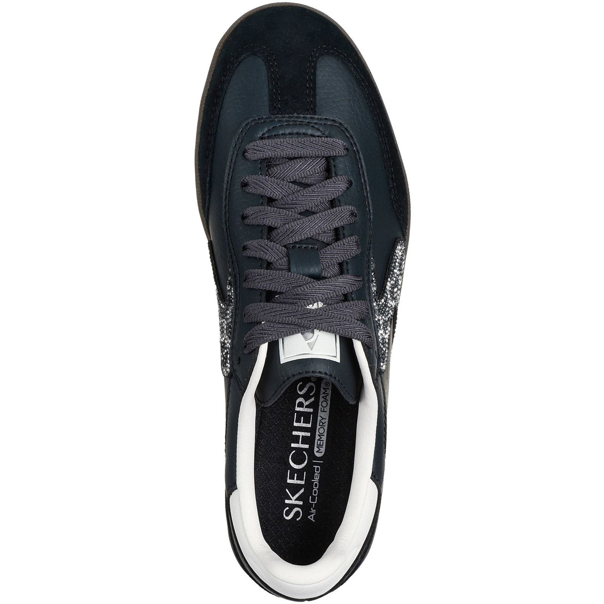 Skechers Womens Hotshot Shimmering Spots Trainer Black/White