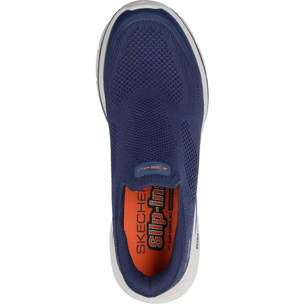 Skechers Mens Go Walk 8 Pelayo Trainers Navy/Orange