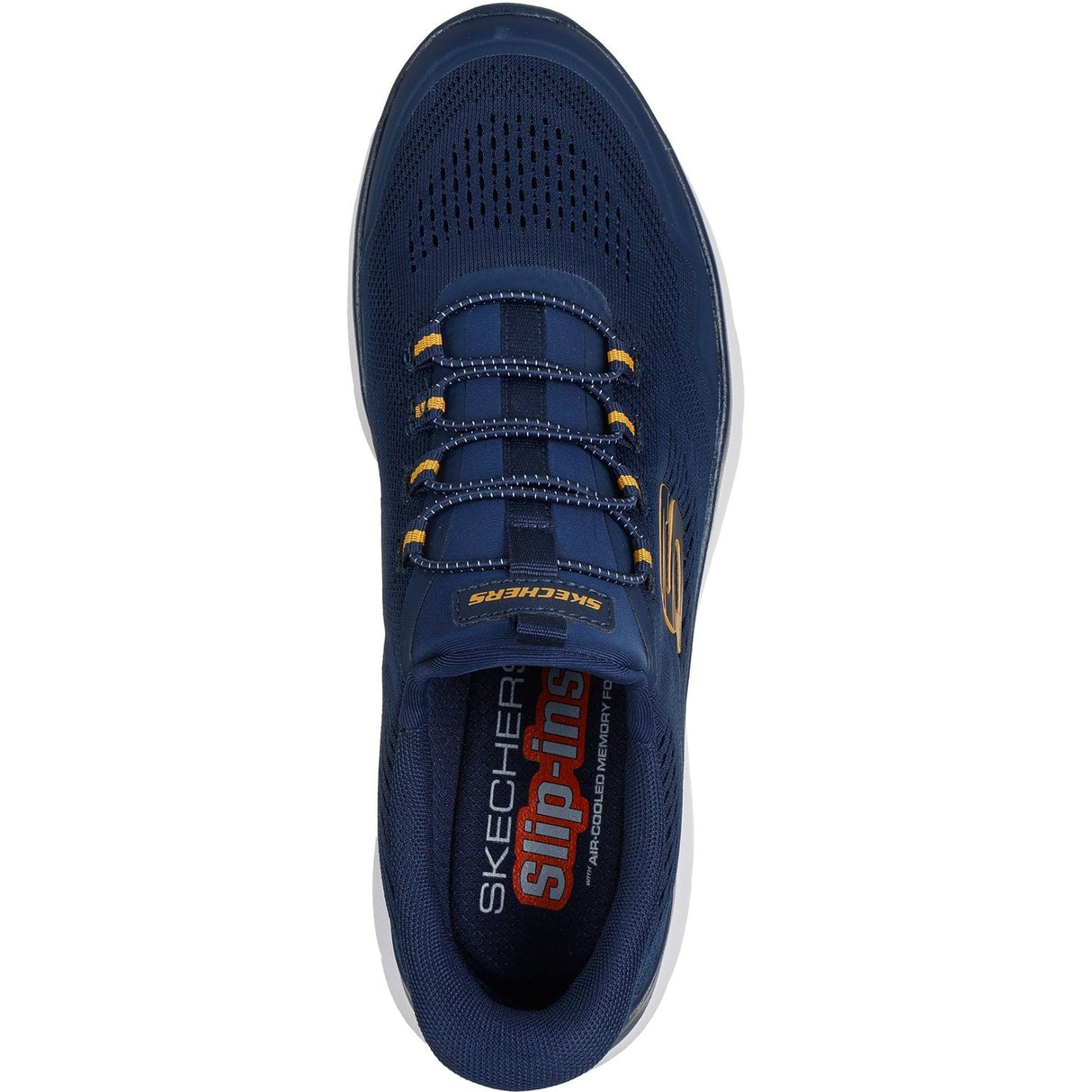 Skechers Mens Summits Top Rate Trainers Navy/Yellow