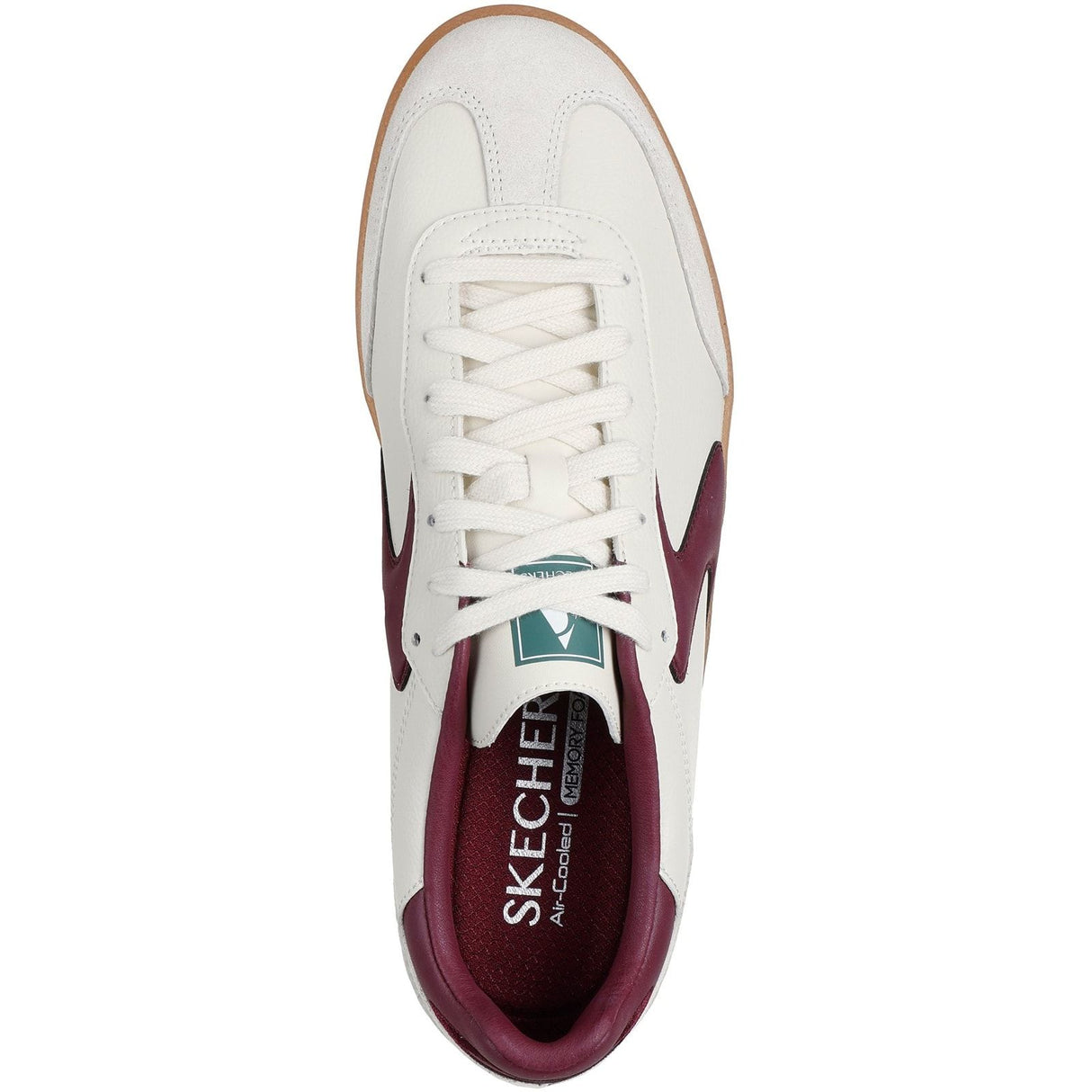 Skechers Mens Hotshot Pyke Trainer Natural/Burgundy