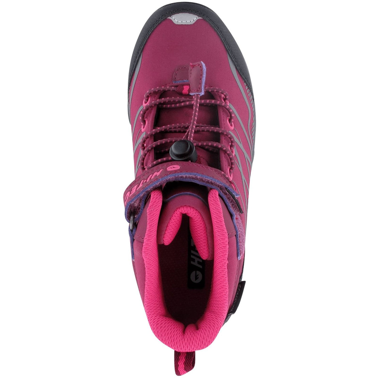 Hi-Tec Junior Girls Blackout Mid Boots Dark Rose/Fuchsia