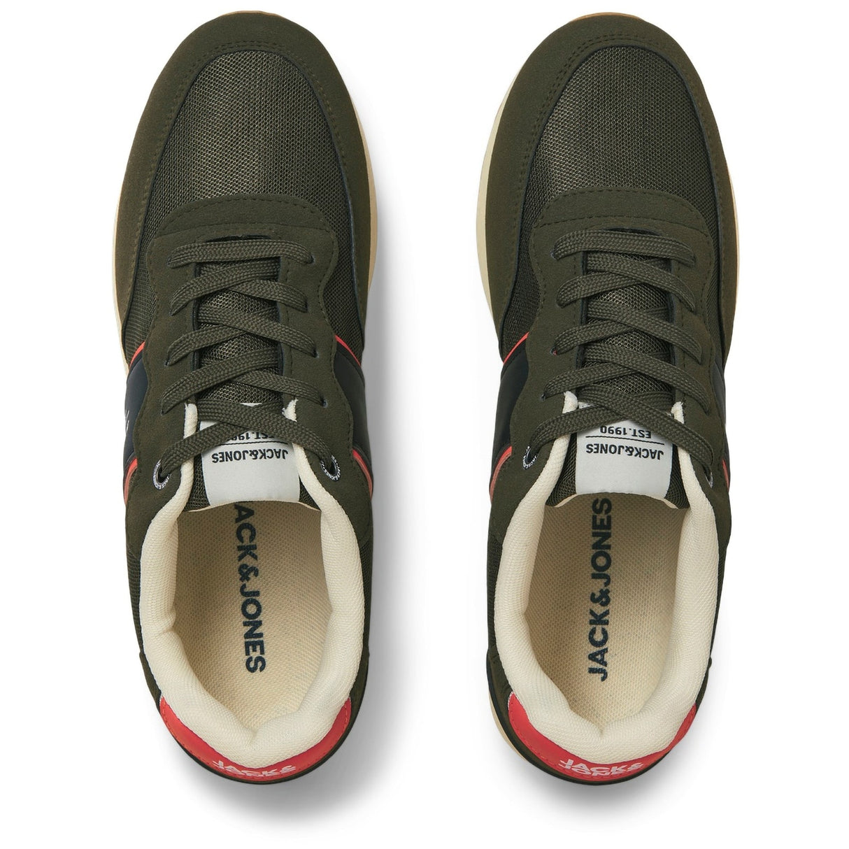 Jack & Jones Mens Spirit Runner Trainer Olive Night