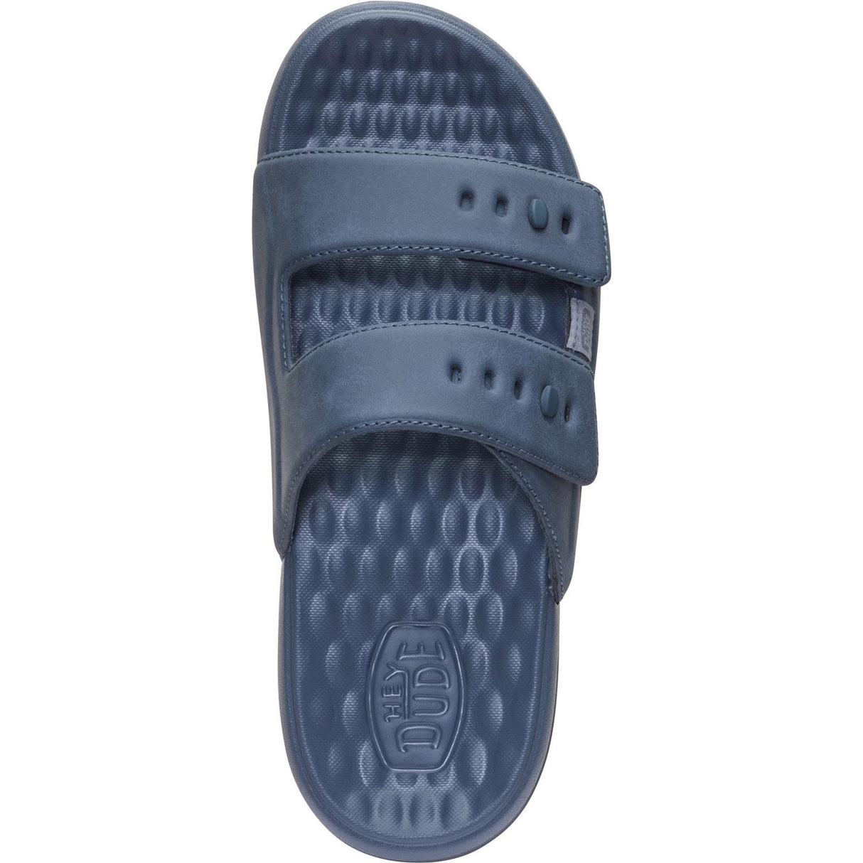 HEYDUDE Mens Wave 2 Strap Slide Turbulence Grey