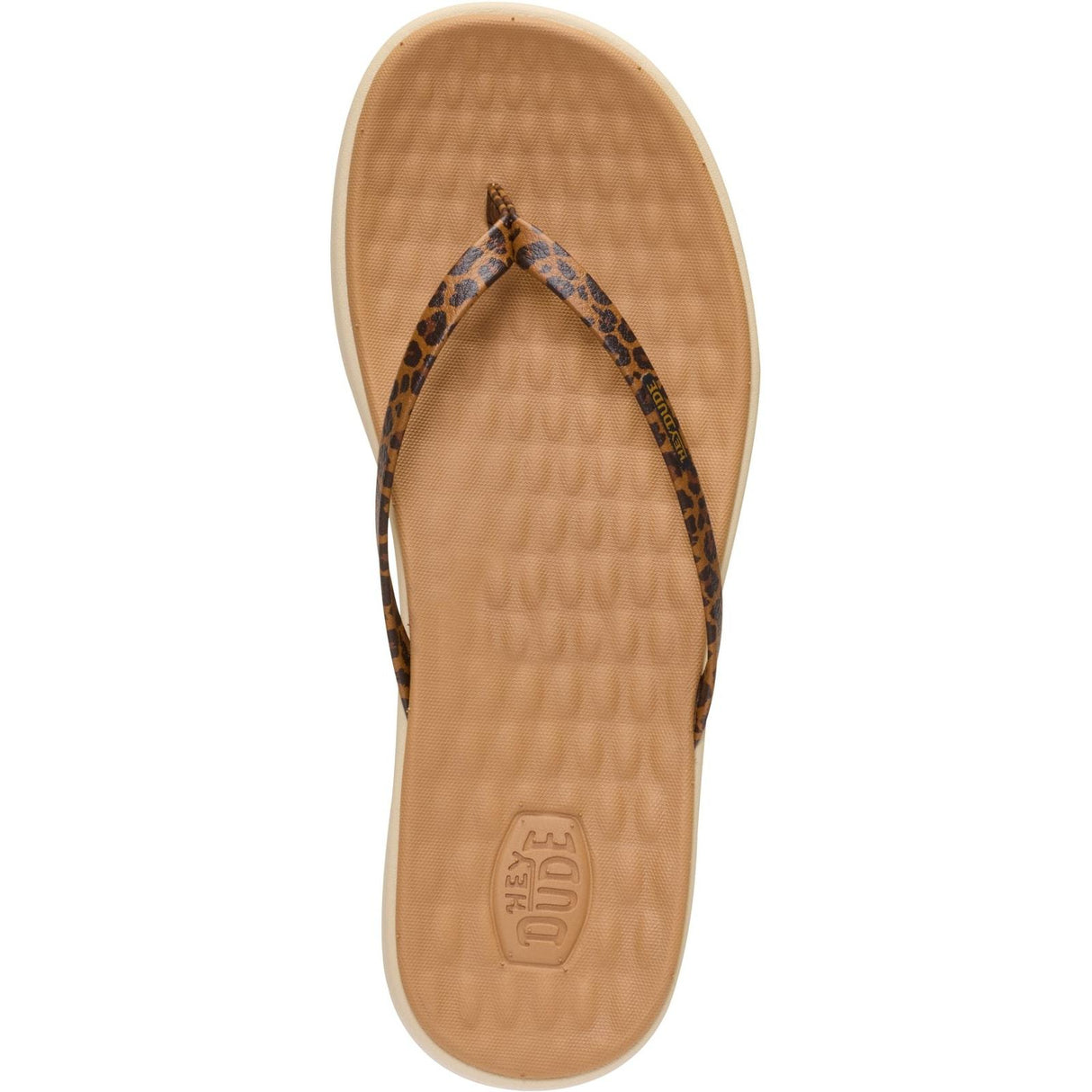 HEYDUDE Womens Maui Breeze Flip Tan Leopard