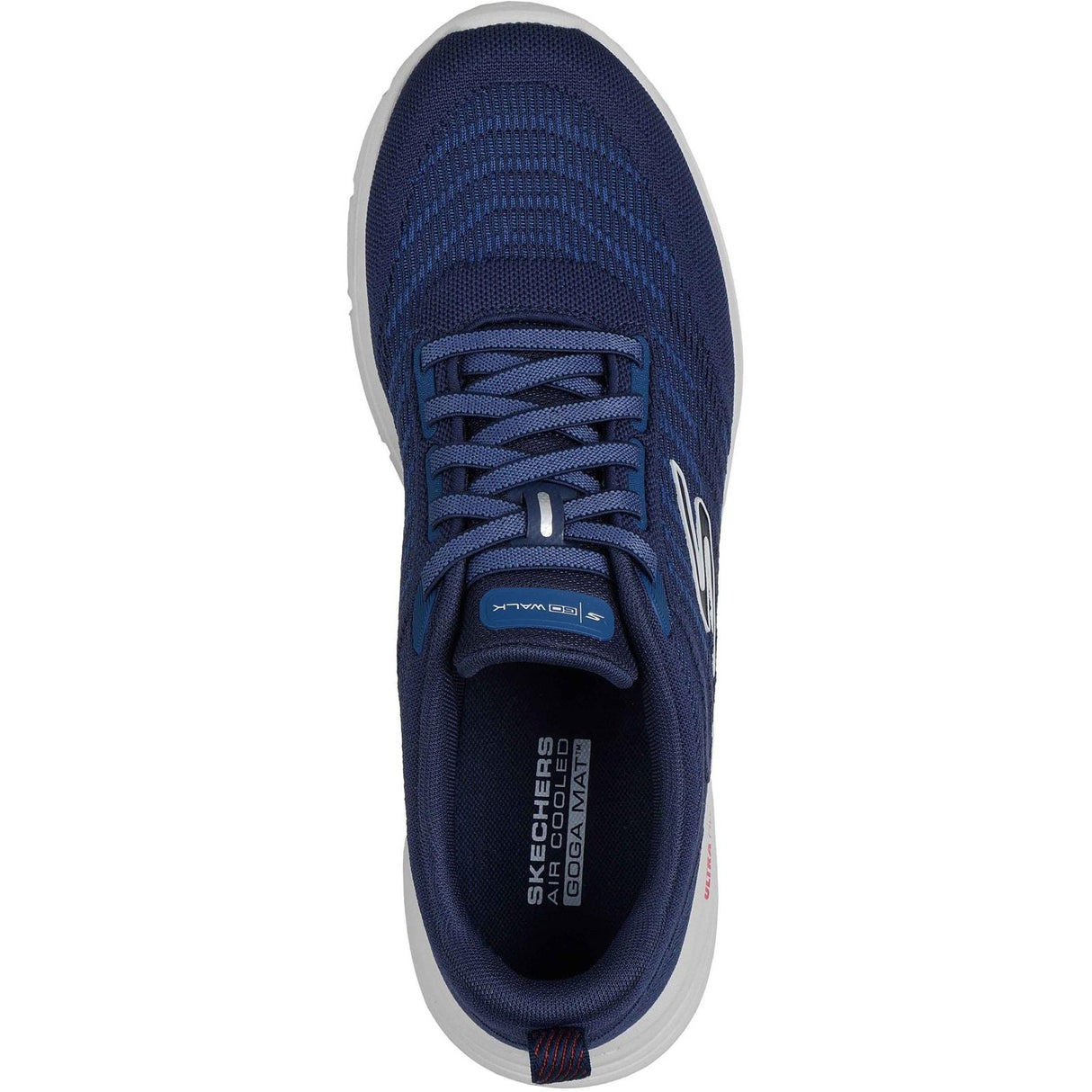 Skechers Mens GO Walk 8 Day Trainer Navy/Red