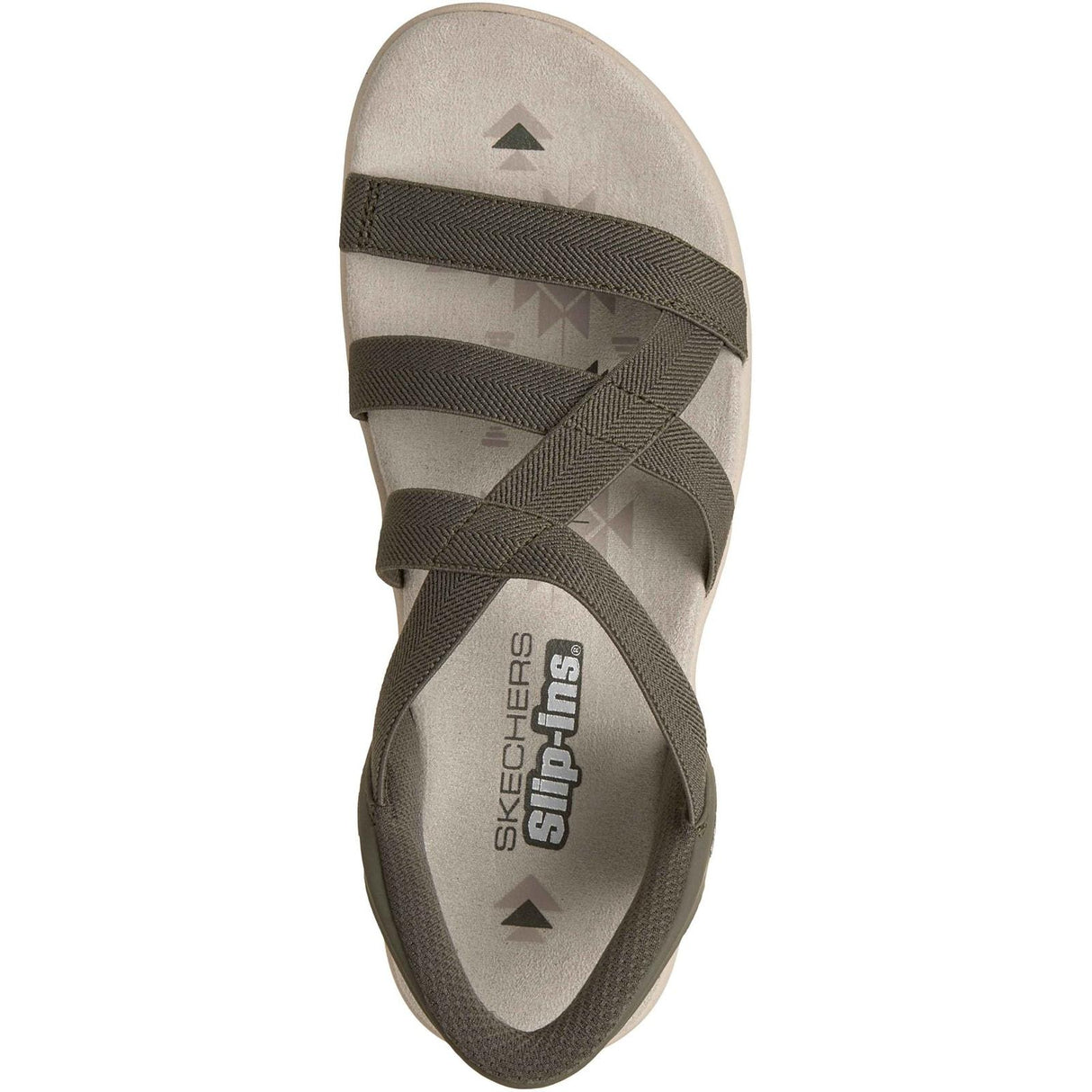 Skechers Womens Reggae Slim Stretch Flex Sandal Olive