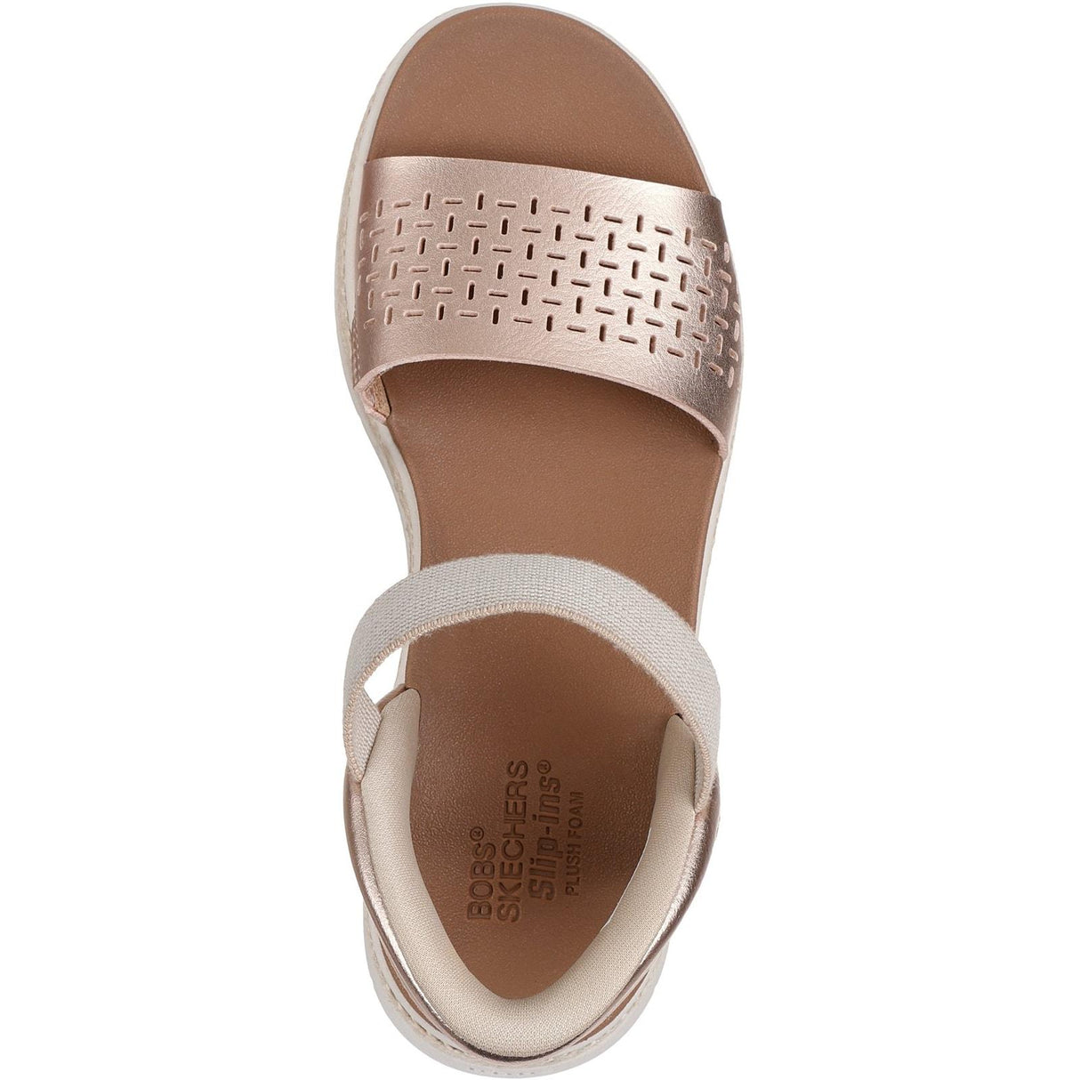 Skechers Womens BOBS Sun Ray Sandal Rose Gold