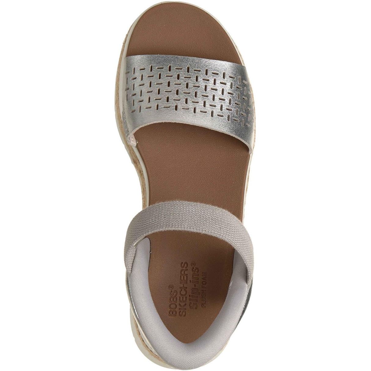 Skechers Womens BOBS Sun Ray Sandal Silver