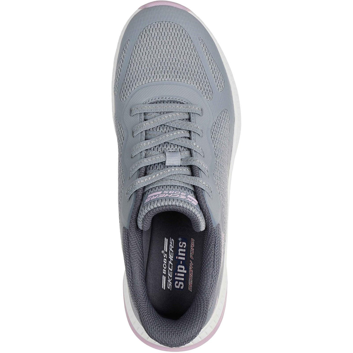 Skechers Womens BOBS Squad 4 Staple Look Trainer Grey/Multi