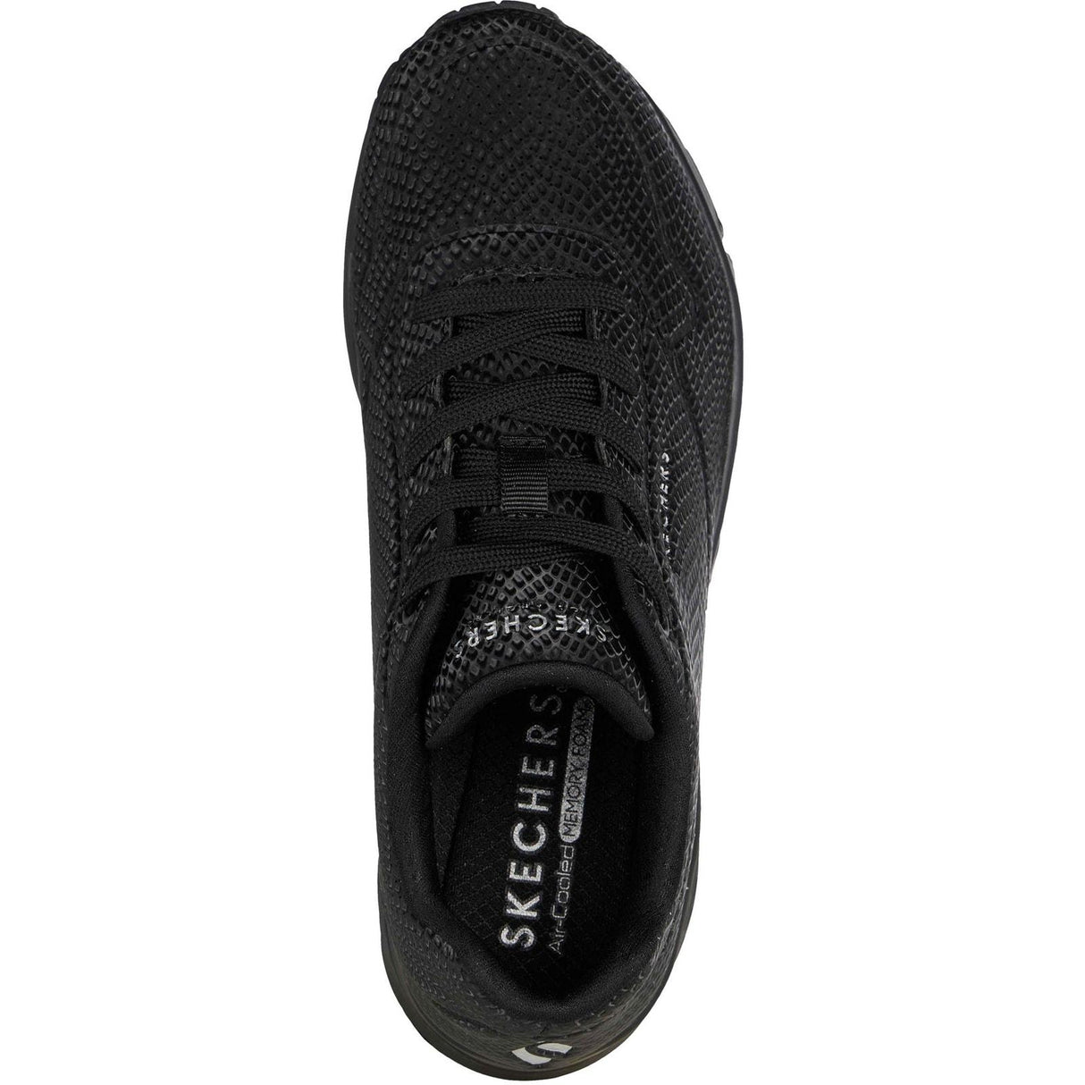 Skechers Womens UNO - Shiny Scale Trainers Black