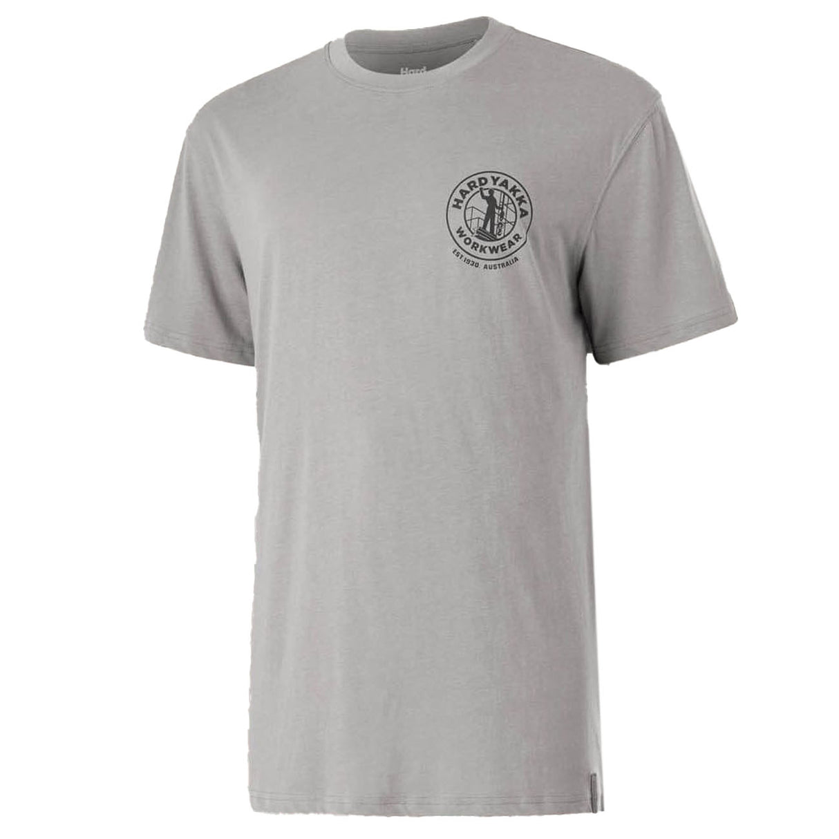 Hard Yakka Mens Heritage Icon Short Sleeve Tee Grey