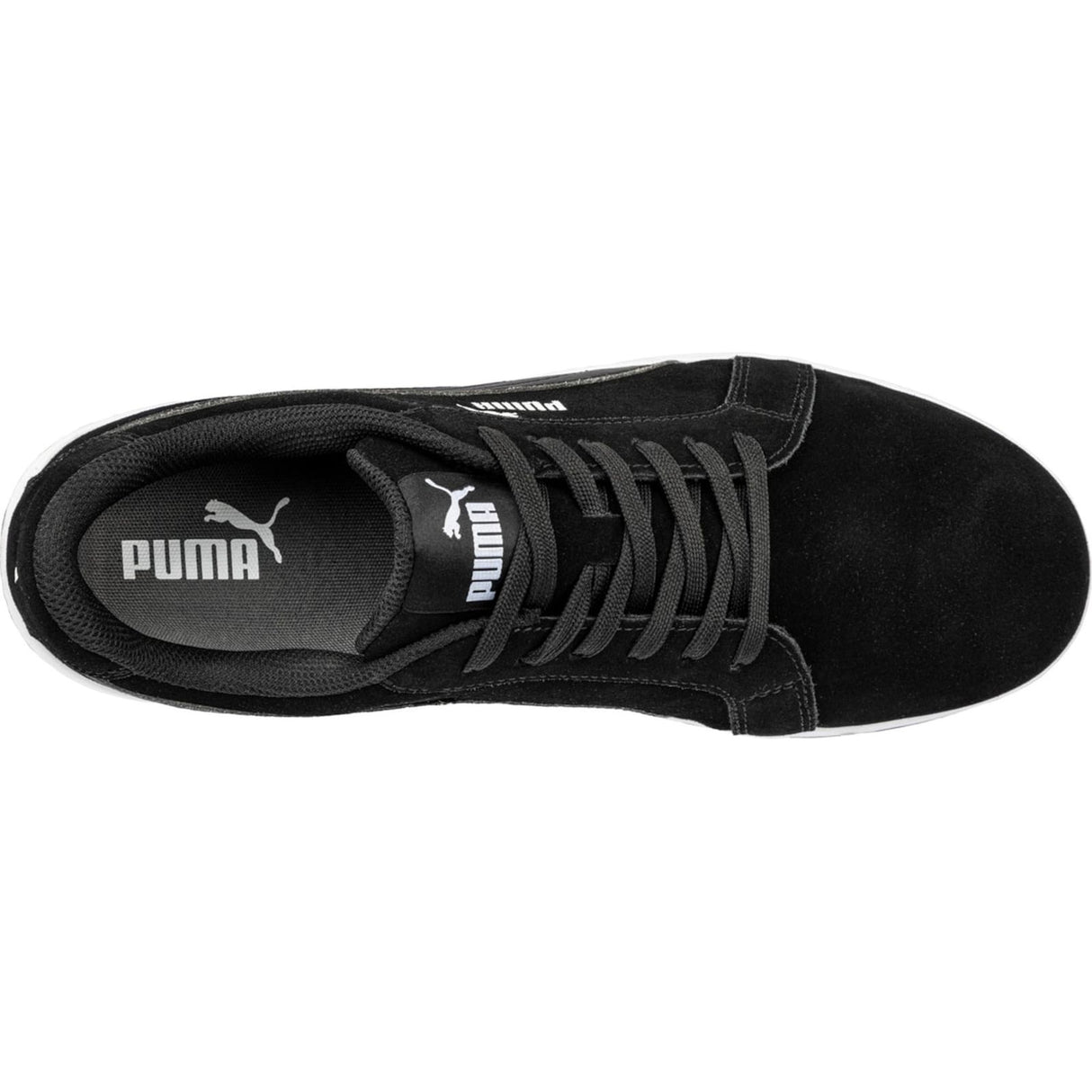 Puma Safety Mens Iconic Low Suede Safety Shoe Black/White