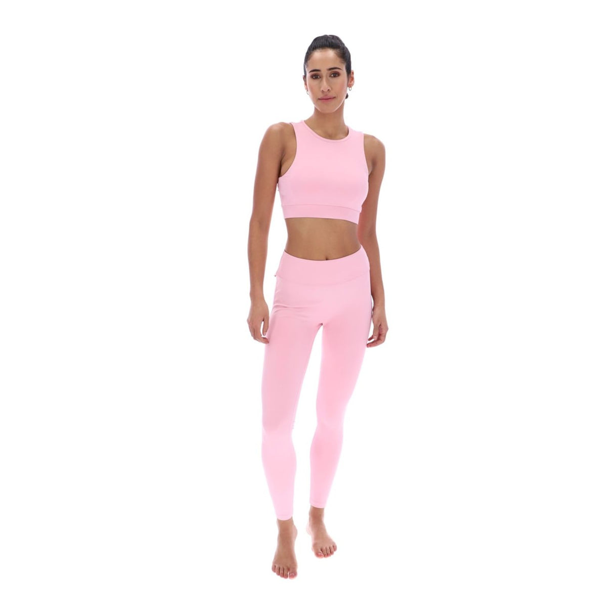 Ted Baker Sport Womens ARIA Ruffle Yoga Bra Pale Pink
