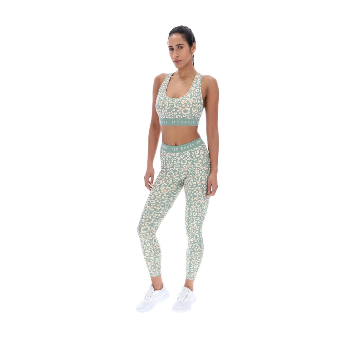 Ted Baker Sport Womens PANSY Essentials Printed Bra Light Green