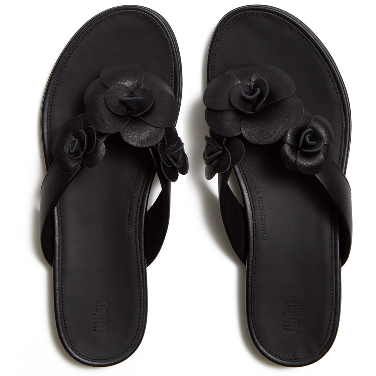 Fitflop Womens Gracie Flower Flip-Flops Black