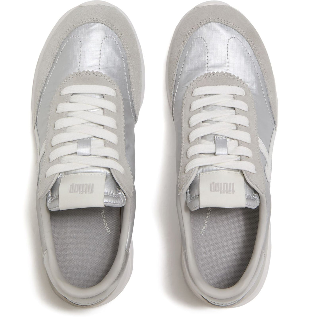 Fitflop Womens Retro-Q FF Sneaker Silver/Urban White