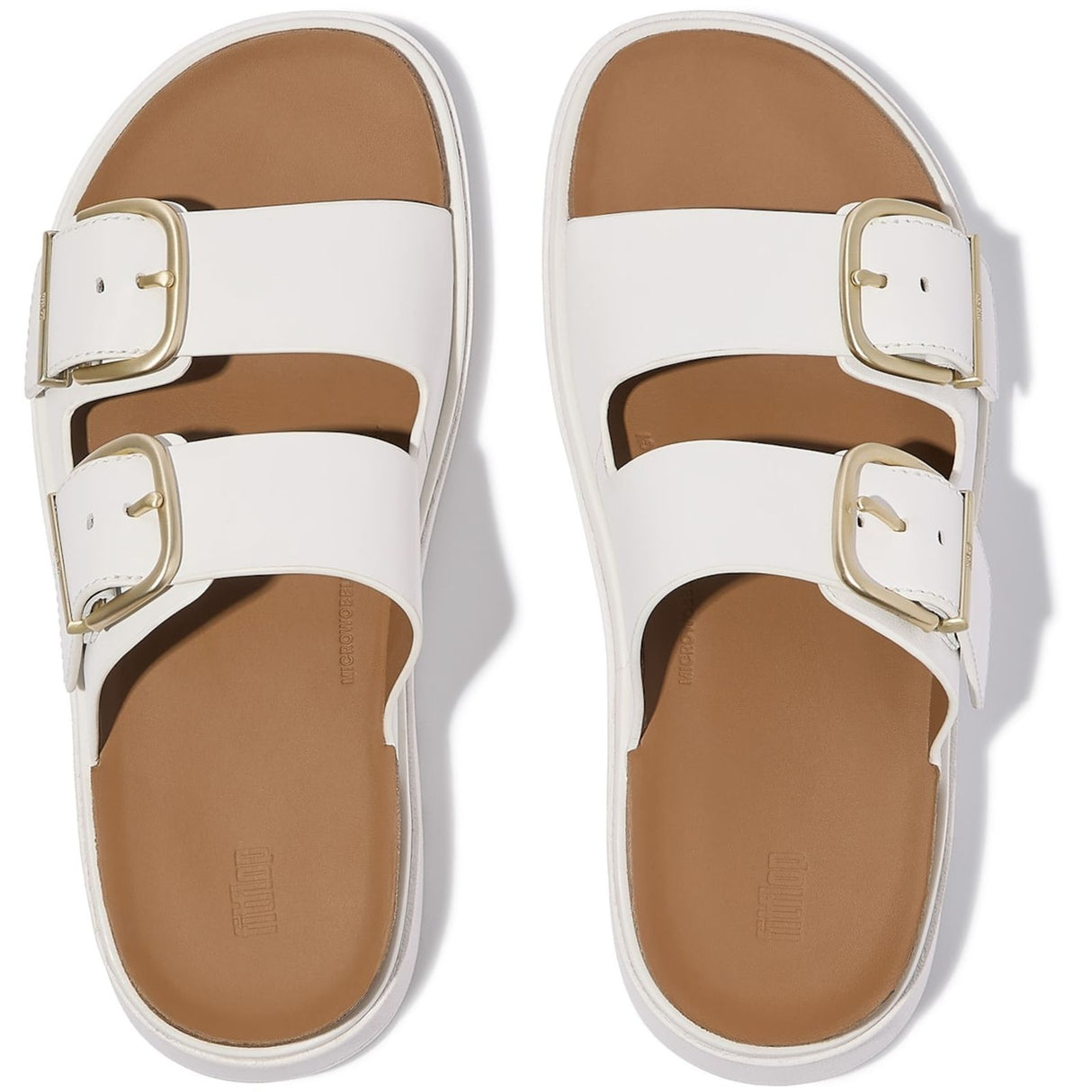 Fitflop Womens Gen-FF Two-Bar Slides Urban White