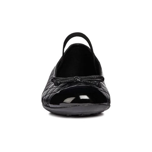 Geox Junior Girls Plie' Junior School Shoe Black
