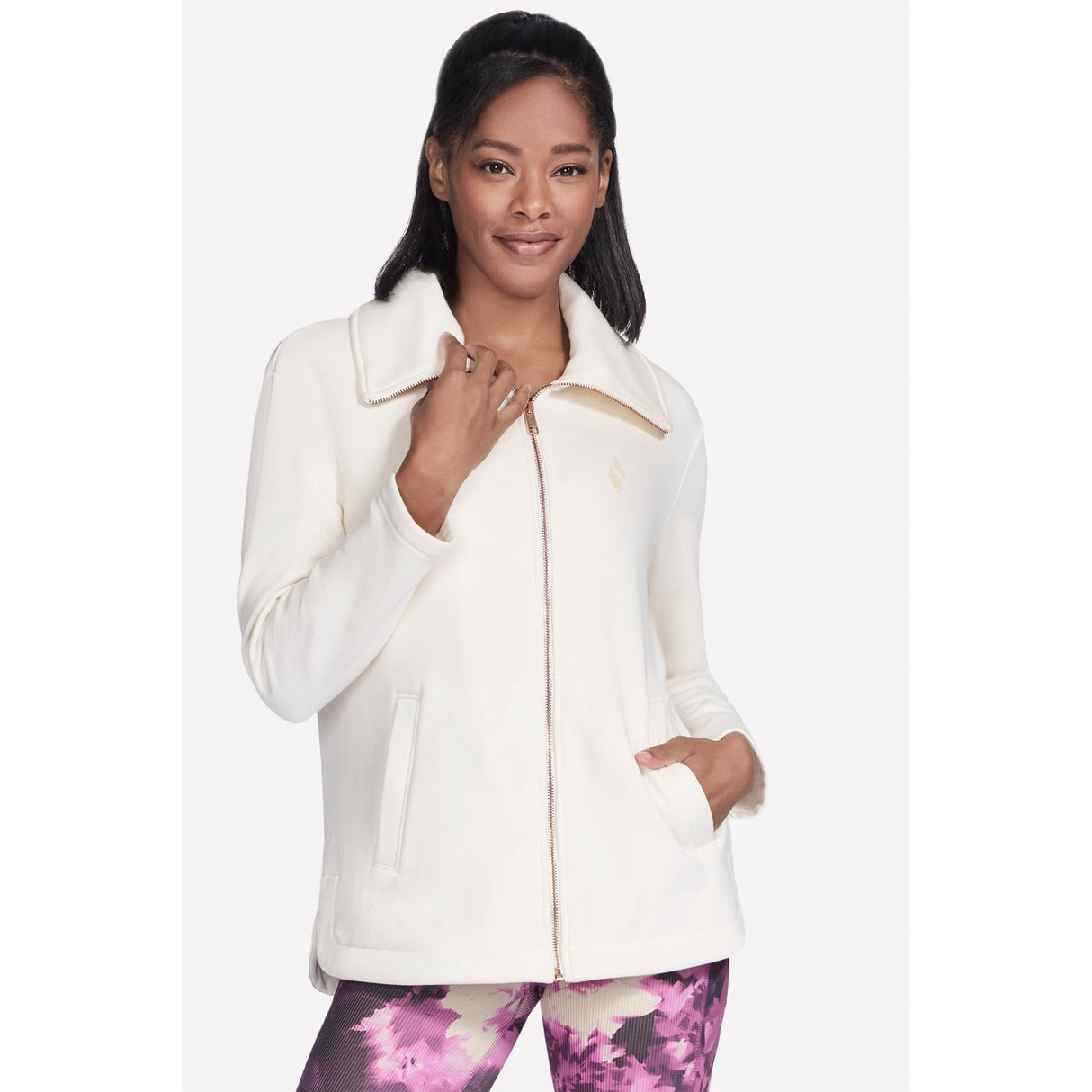 Skechers Womens GO SNUGGLE Tunic Jacket Off White